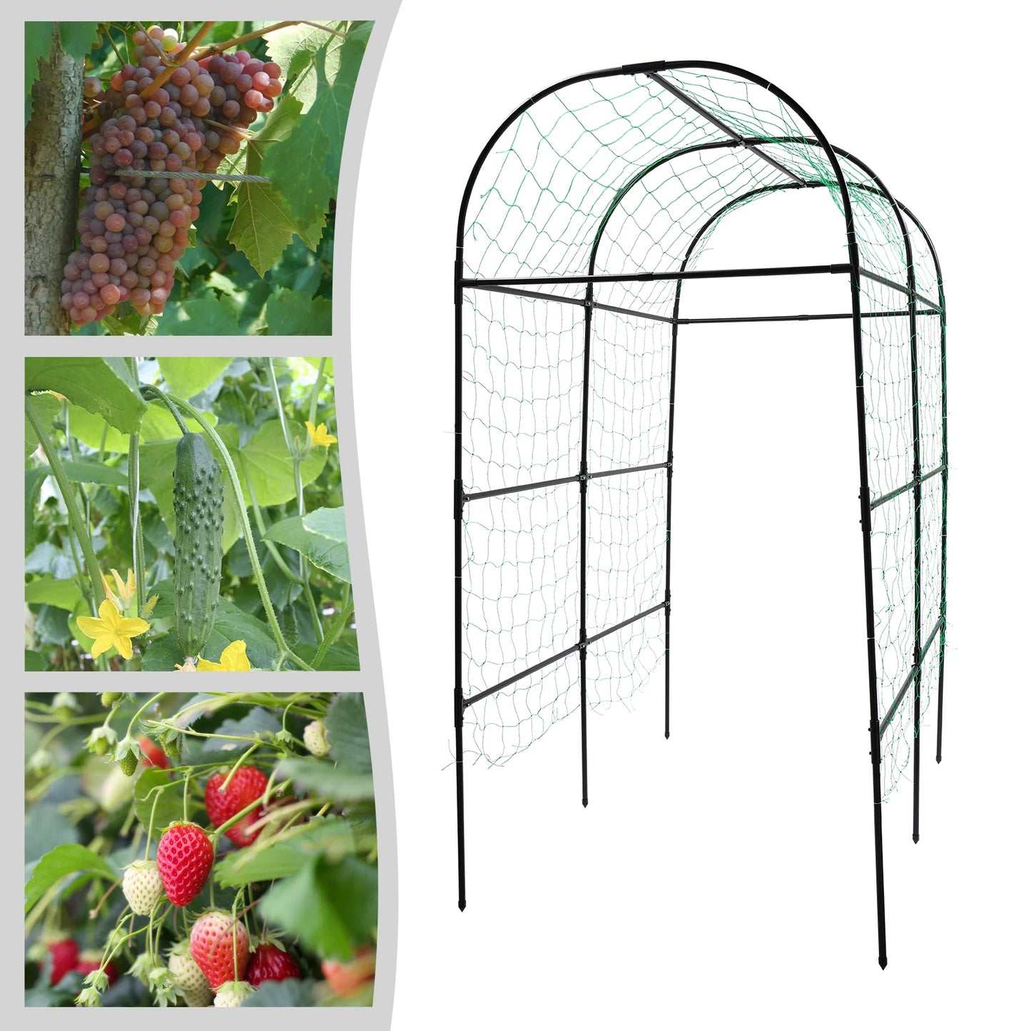 GartenMeister Gartenbogen 230 cm Höhe, 20 mm Rohrdurchmesser, Stahl/PE