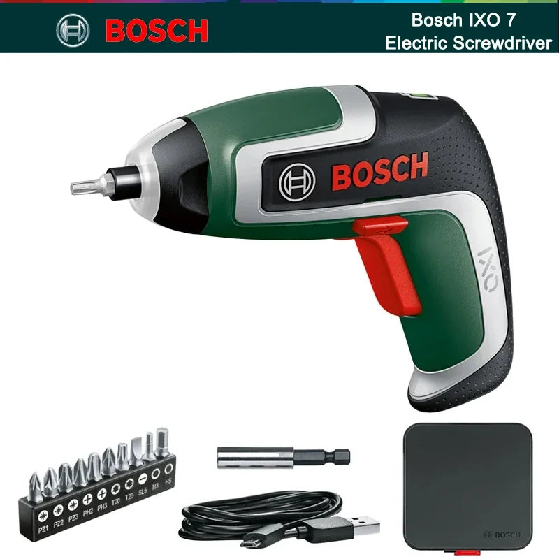 Akkuschrauber 2025: Bosch IXO 7 Cordless Electric Screwdriver USB Rechargeable - IXO 7th Compact 5.5Nm Max Torque Portable Power Machine Collection