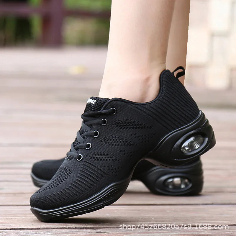 Women's Dance Shoes Woman Jazz Dancing High-quality  Weaving Mesh Sneakers Lady Modern Female Sports