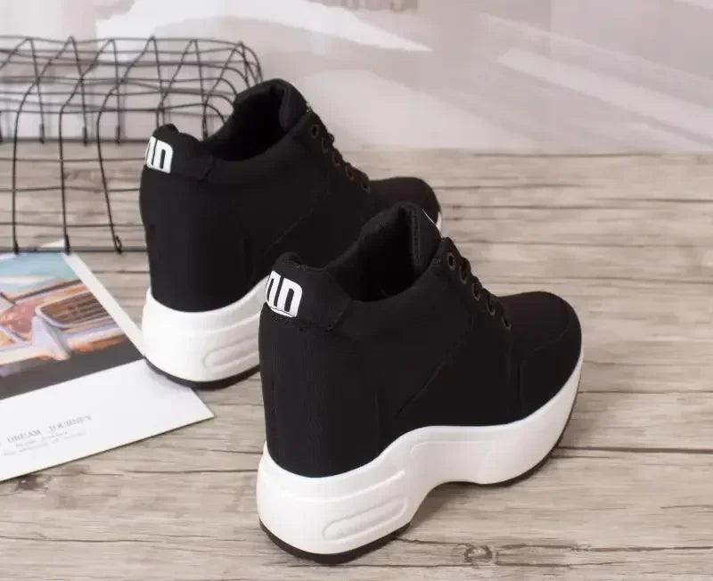 Pantofi sport cu platformă WGZNYN 187, respirabili - toc de 10 cm, plasă