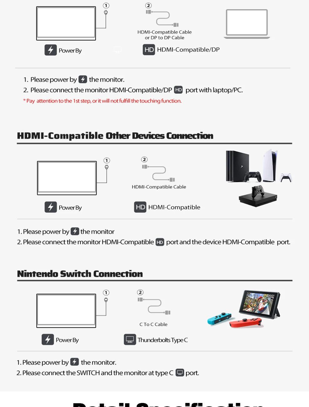 ZEUSLAP 16" 2.5K 144Hz tragbarer Monitor - 2560×1600