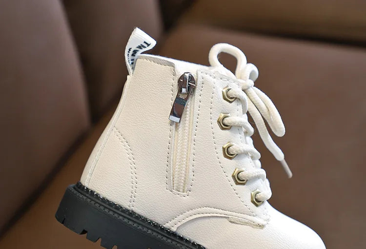 Kinderstiefel für Jungen und Mädchen, modische Kinder-Knöchel-Schneestiefel, Gummi-Außensohle, Herbst-Winter, warm, klassisch für Kleinkinder, große Kinder