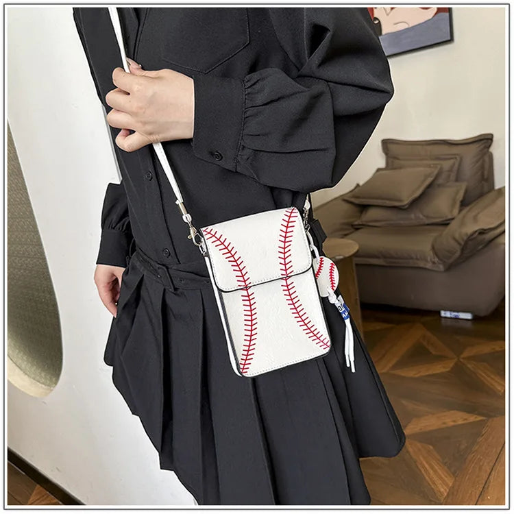 Fashion Vielseitig Crossbody Taschen 2025 - Baseball Gedruckt Schulter Tasche - Handy Quadrat Taschen Personalisiert Schräg Klein Geldbörse