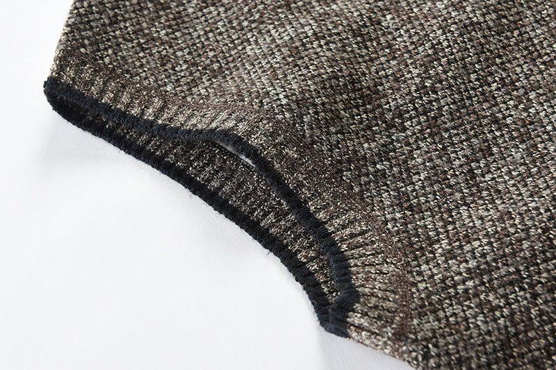 King Billion KB Warme Ärmellose Strickweste Rollkragen - Reißverschluss, Größe XL, Material Strick