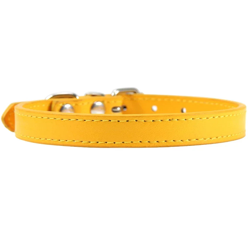Colorful Leather Puppy Cat Collar Cute Kitten Necklace Name Personalized Collar for Cats Dogs Pet Supplies Accessories Harness