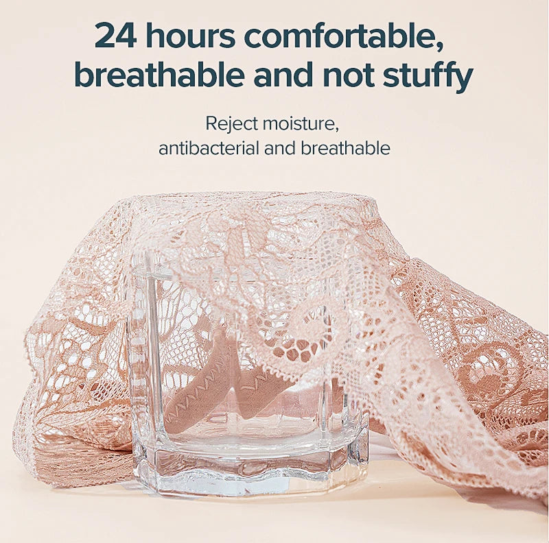 Women's Panties Elegant Lace Transparent Underwear Hollow Out Female Low Waist Briefs Breathable Lingerie Intimates Underpants