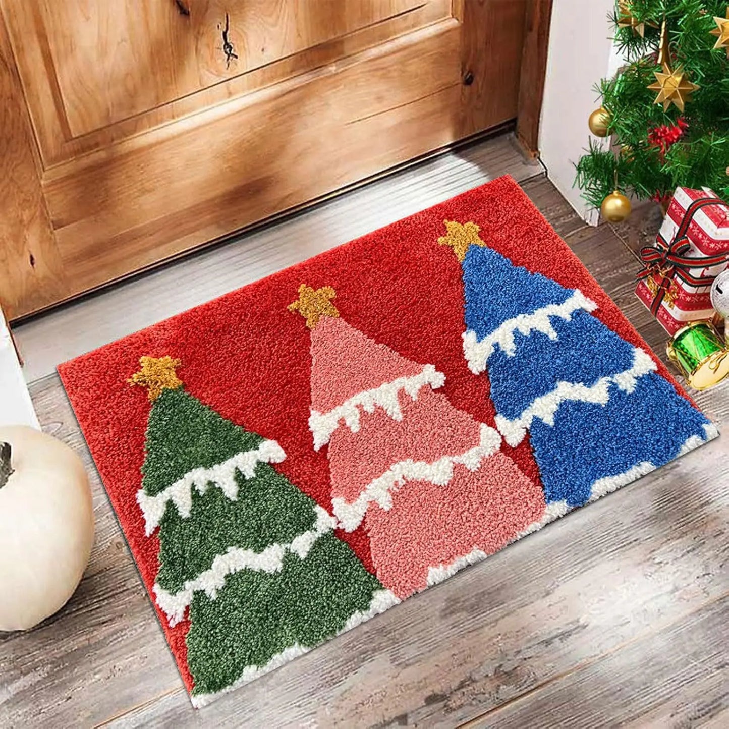 Christmas Door Mat Red Santa Claus Outdoor and indoor Gingerbread Man Carpet  New Year 2026 Merry Christmas Home Decor Foot Mat