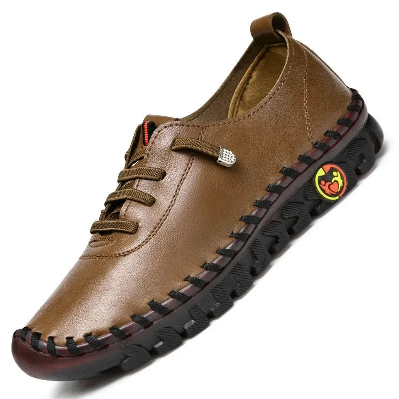 Sneakers Women Shoes Leather Loafers Shoes for Women Comfortable Slip on Shoes Hand Sewing Thread Mom  Zapatillas De Mujer
