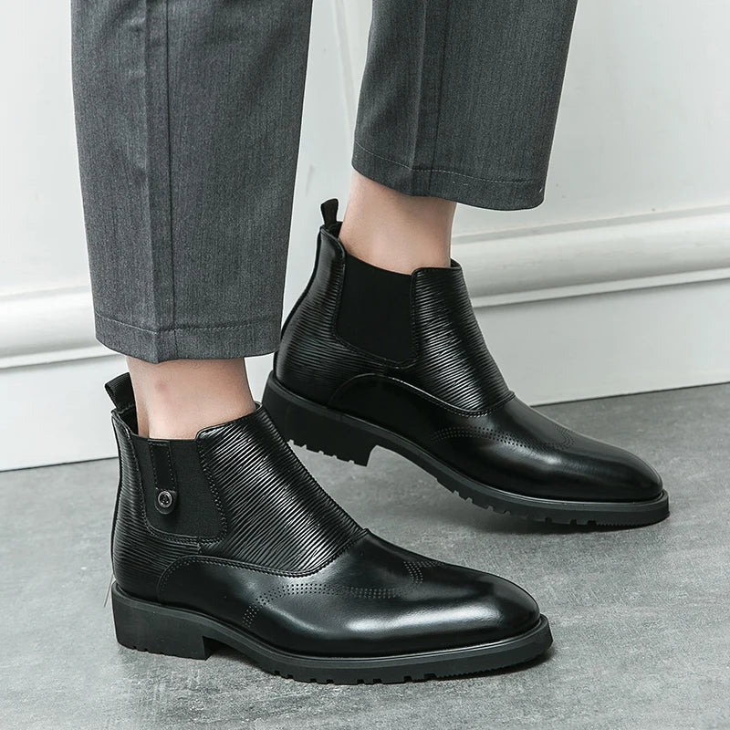 Golden Sapling Chelsea Boots Slip On - Knöchelhoch, EU Größe 42, Flacher Absatz Bequem