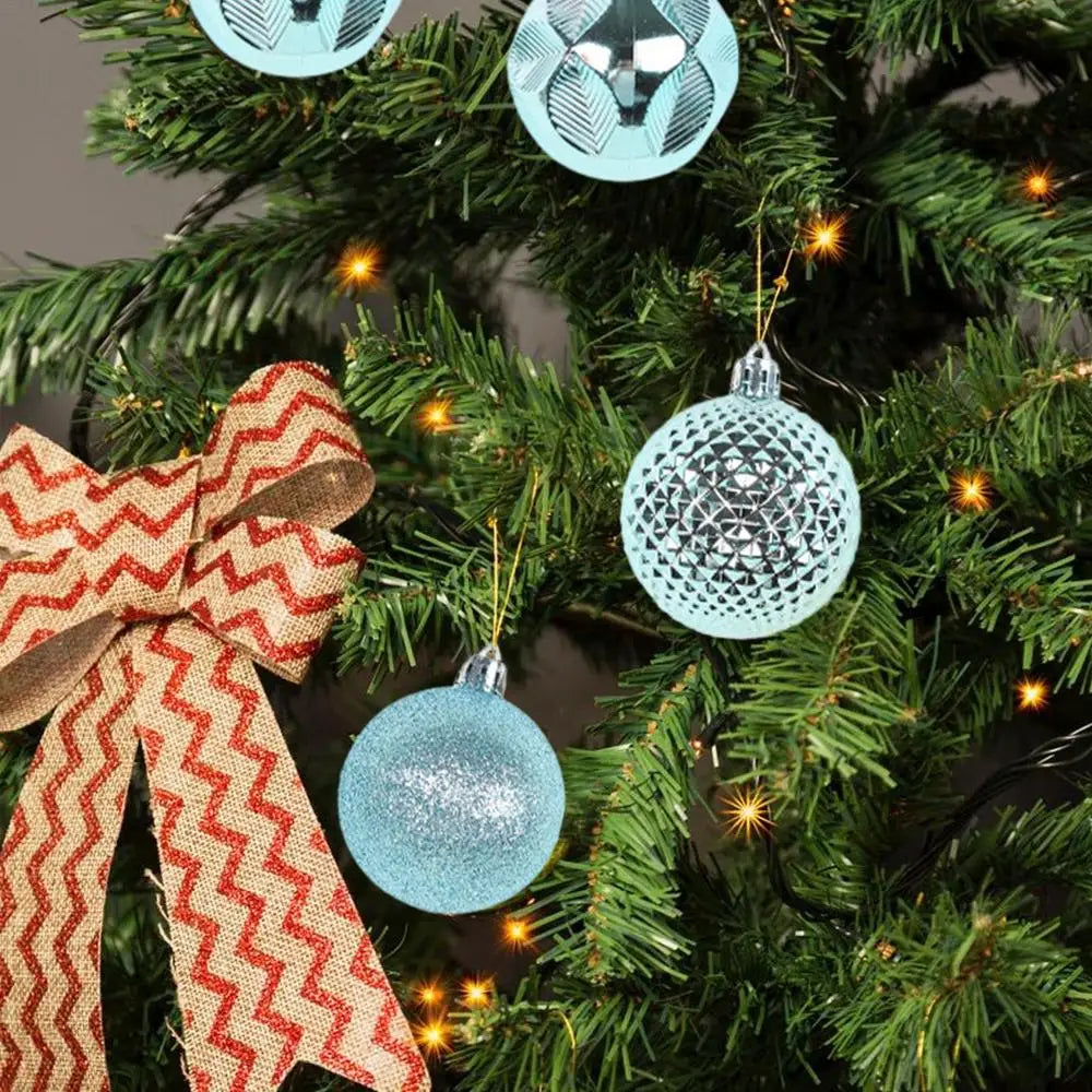 Choice Weihnachtskugeln Glitzer - 12er Set Durchmesser 6 cm Kunststoff