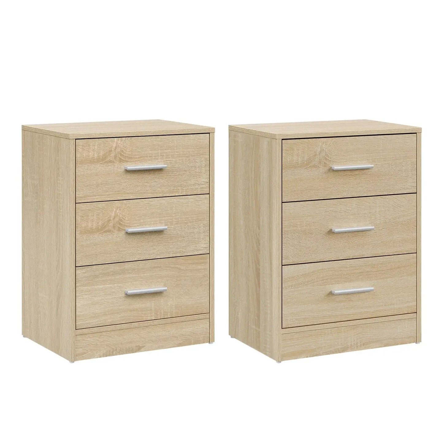 WOLTU 2 Teile/satz Nachttisch Nachttisch 39x54x28cm Beistelltisch mit 3 Schubladen Moderner Aufbewahrungsschrank für Schlafzimmer Wohnzimmer by Golden Bridge Store