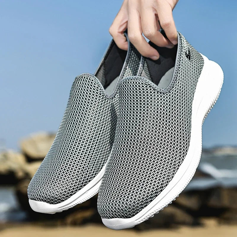 Herren Sneakers Atmungsaktiv Sommer Unisex Casual Schuhe Outdoor Rutschfest Mesh Loafers Walking Leicht Mode Männlich Tennis Schuhe