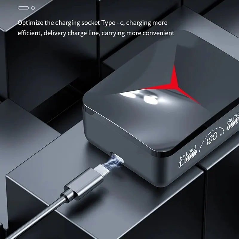 Gaming Kopfhörer 2025 - Original TWS M90 Bluetooth 5.3 Sport Earbuds
