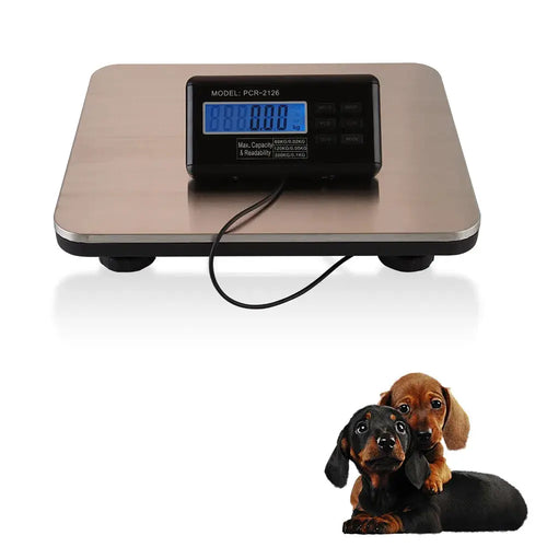 Digitale Plattformwaage, 300 kg Tragkraft, zwei Wägemodi, LCD-Display, Edelstahl, für den Post, Haustier und industriellen Einsatz