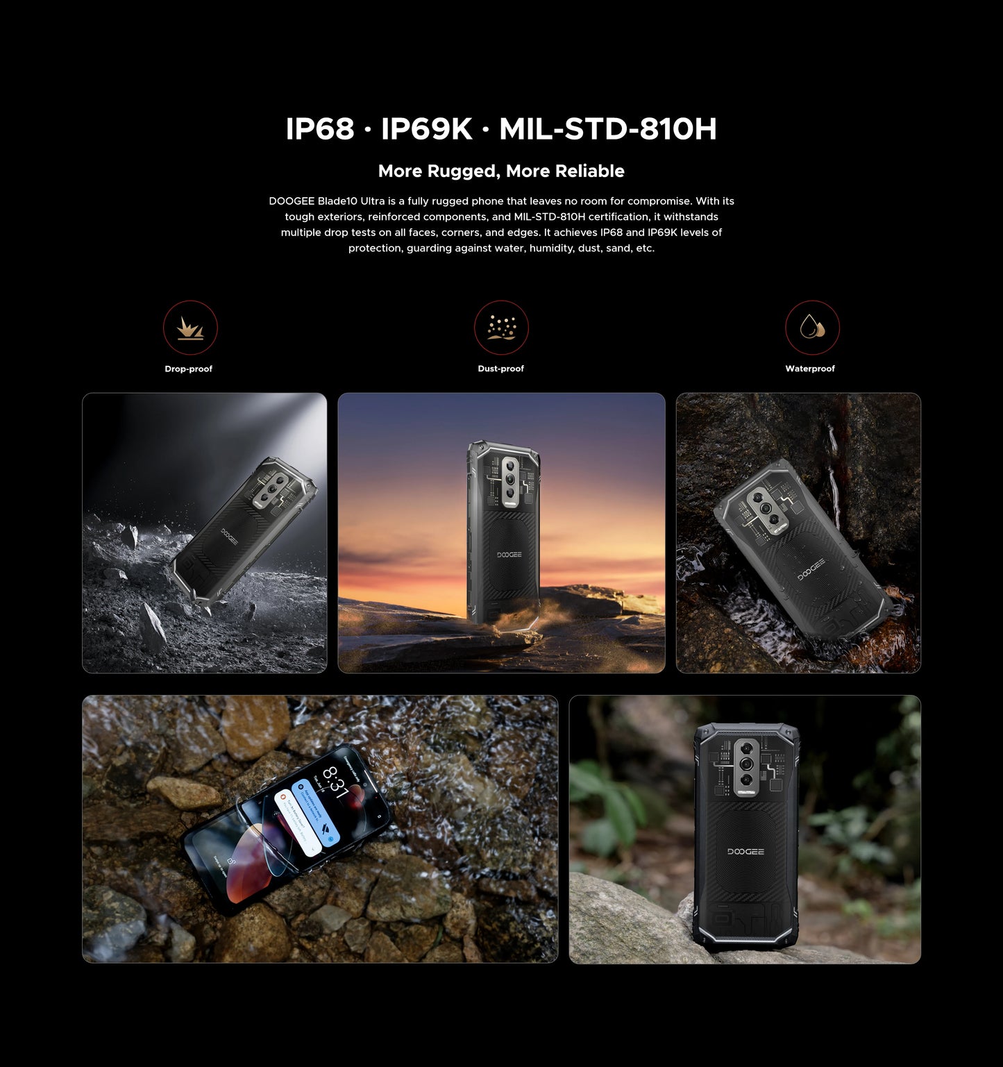 DOOGEE Blade10 Ultra Outdoor-Smartphone - 256 GB, 5150 mAh, 6,56 Zoll