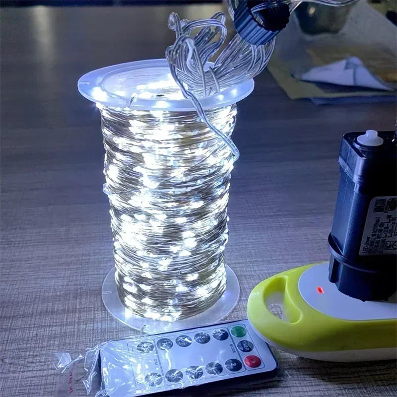 LumenGlow LED Lichterkette Kupferdraht - Fernbedienung, 10 m, 200 LEDs