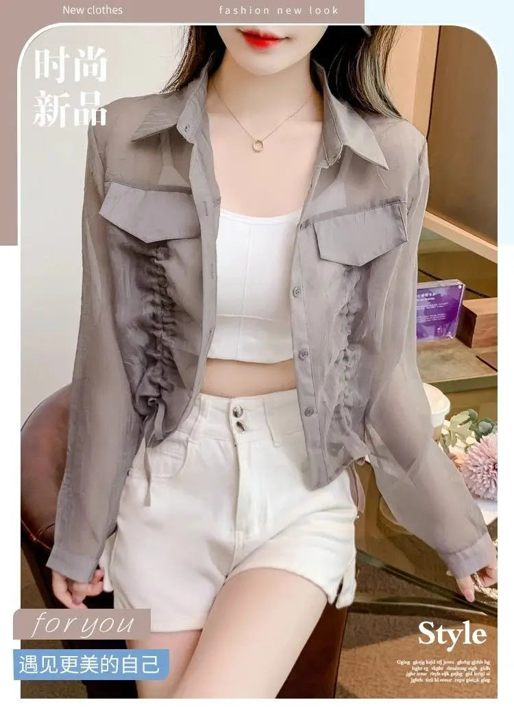 Liora Chiffon-Cardigan Leicht - Damen, Gr. S/M, Kurz