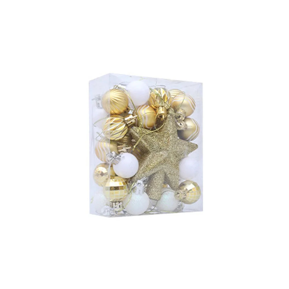 Electronic Stoßfest Weihnachtskugel Topper - 36 Stück Elektroplattiert