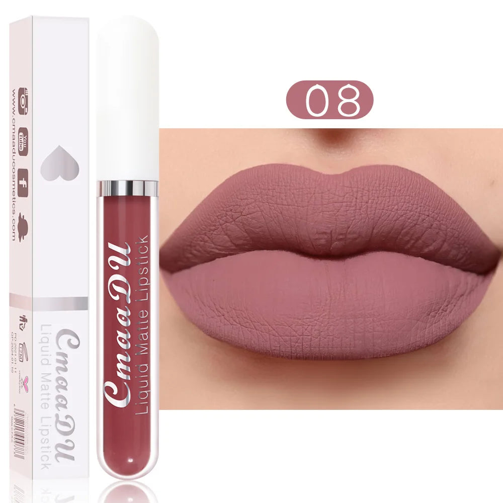 Liquid Matte Lippenstift 2025 - Wasserfest Langanhaltend Make-up Frauen - Kosmetik Koreanisch Makeup Beauty Lip Gloss Tint Fleck