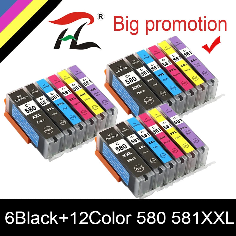 PGI580 CLI581 Ink Cartridge For Canon PIXMA TS8150 TS8151 TS8152 TS8250 TS8251 TS8252 TS8350 TS9150 TS9155 printer