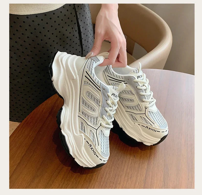 YBQJOO Sneaker Atmungsaktiv - Größe 36-41 Sohle Gummi