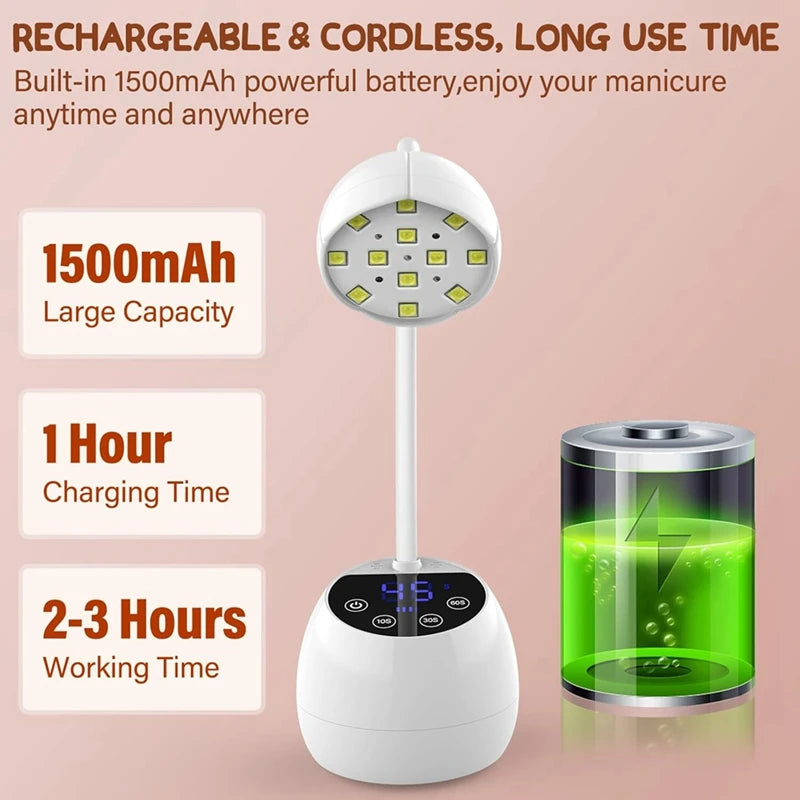 AA20 UV Lampe Kabellos 36W Mini Gel Nägel - 4 Timer