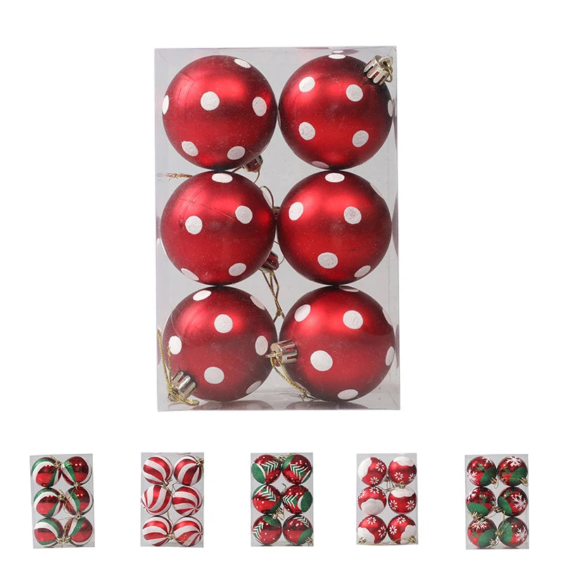 Choice Weihnachtskugel Glitzernd - Inhalt 6er Pack, Ø 6 cm Glas