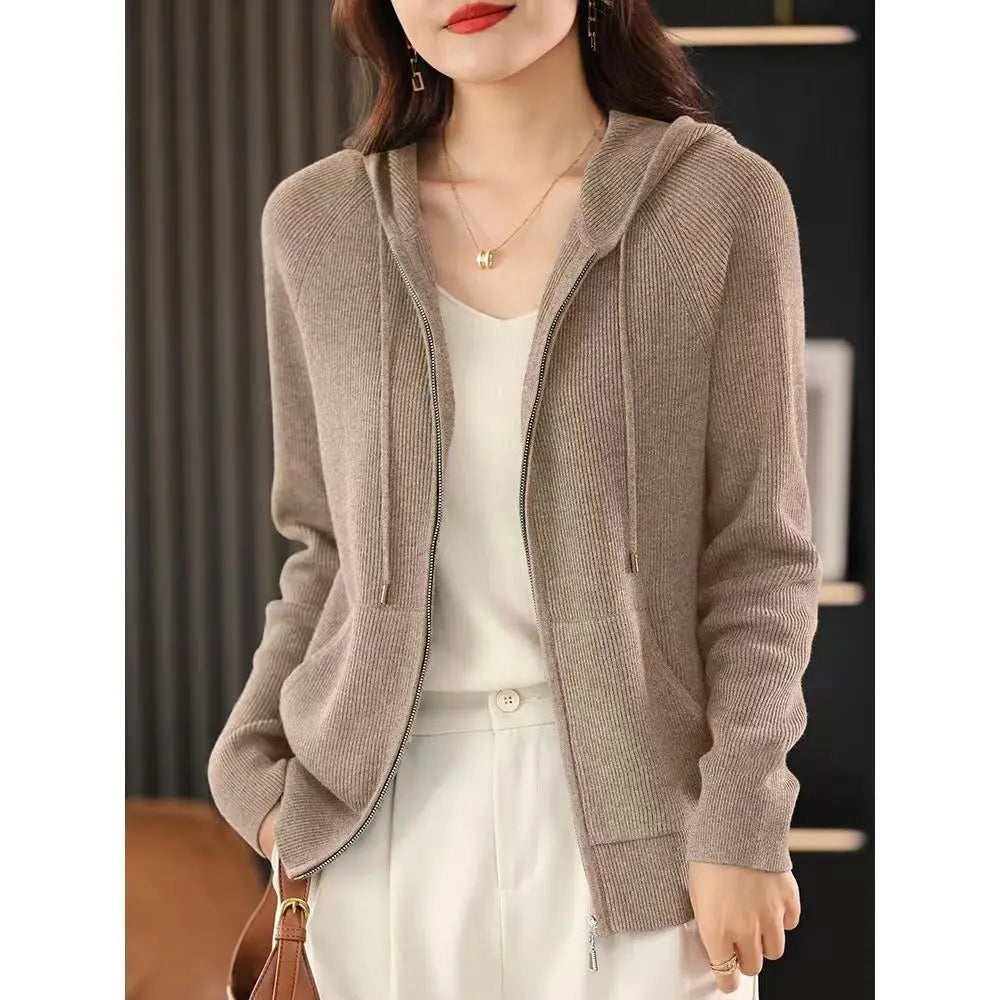 LTYQIN Cardigan Doppel-Reißverschluss-Größe M, 220–320 g/m²