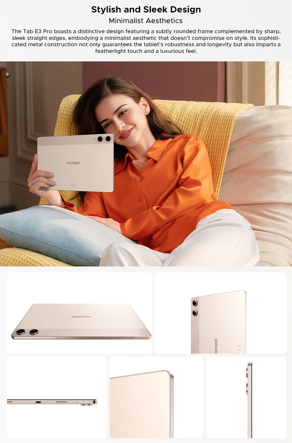 DOOGEE Tab E3 Pro 2-in-1 Tablet - 256GB ROM, 32GB RAM, 13 Zoll Display