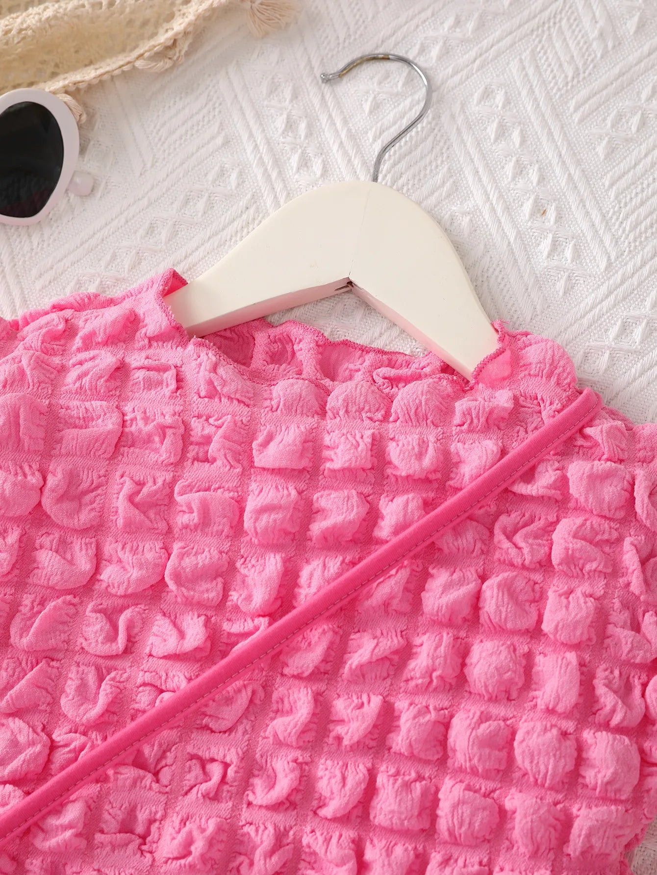 Kids Clothes Girls Outfit Sets Short Sleeve Top & Cute Shorts 3 Pcs Set Holiday Summer Baby Girl's Suit For 3 4 5 6 7 8 Years