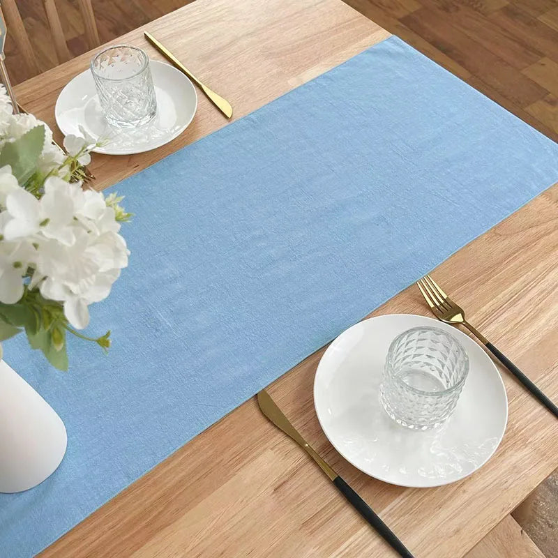 Christmas Table Runner Christmas Green Decoration for Home Xmas Party Decor 100% Cotton Table Runner for Wedding Table Decor