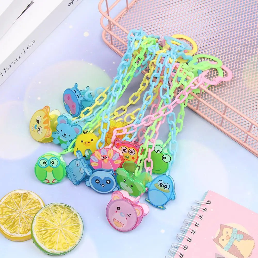Cartoon Animal Baby Pacifier Clips Baby Pacifier Clip Chain Newborn Dummy Pacifier Chain Clip Holder Baby Pacifier Chain