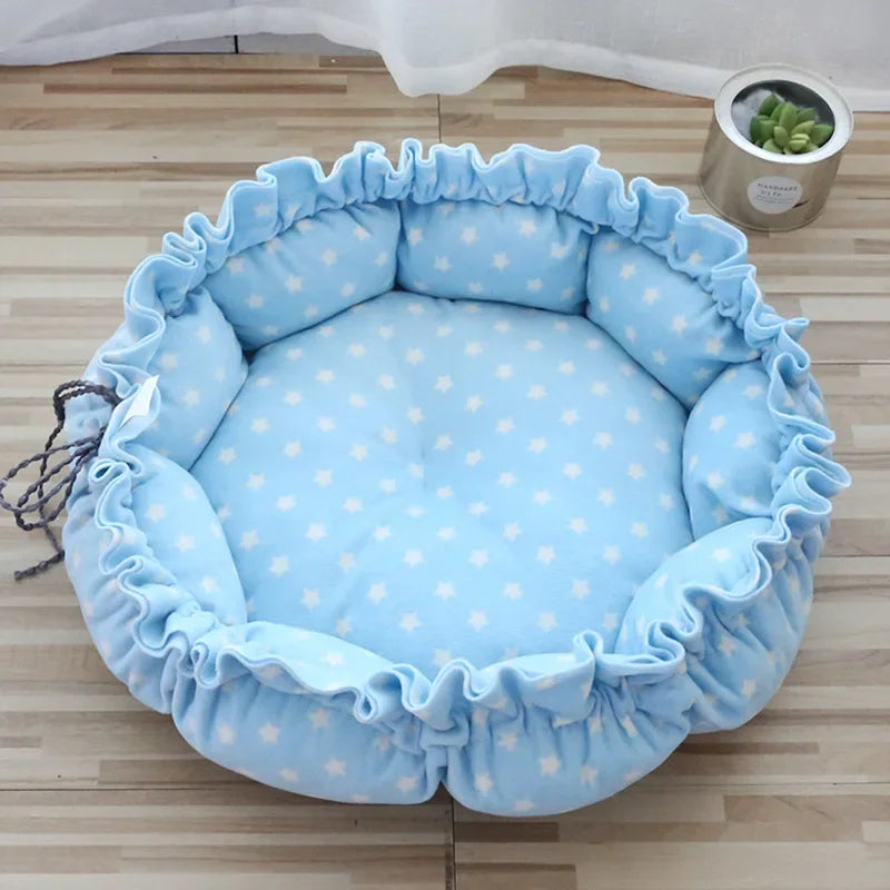 Rundes Katzen Bett 2025 - Plüsch Haus Langes Haustier Bett - Katzen Kissen Hunde Matte Warm Home Waschbar Hunde Sofa Weich Pet Accessories