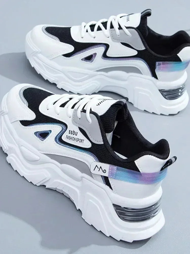 NEW Sneakers Women Platform Flat Shoes Woman Shoes Green Casual Trainers Ladies Chunky Sneakers Women Shoes