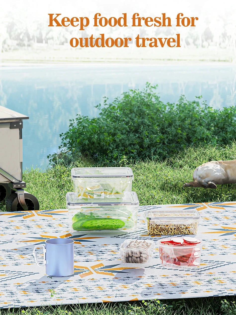 Frischhaltedosen mit Deckel, Gefrierbehälter, Lunchbox, 26 Stück (13 Behälter, 13 Deckel), 8 x 1000 ml und 5 x 140 ml