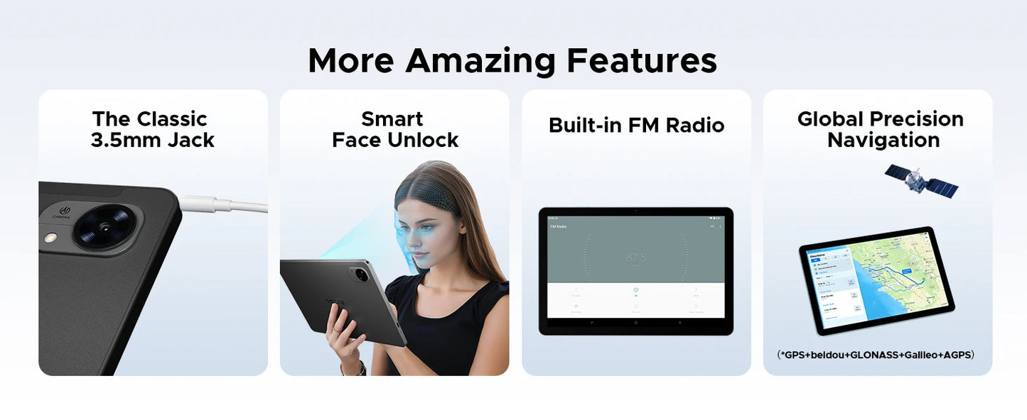 DOOGEE Tab G5 Gemini AI - 128GB ROM, 7500mAh Akku, 10,1 Zoll Display