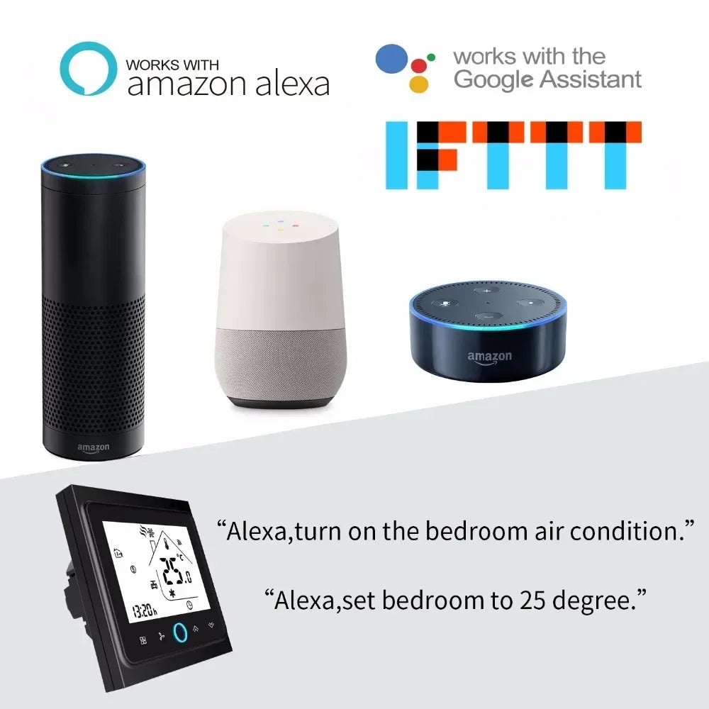 Smart-Thermostat 2025: MOES WiFi Wasser/Elektrische Fußbodenheizung - Gasboiler-Temperaturcontroller Smart Alexa Tuya Google Voice Zigbee-Sammlung