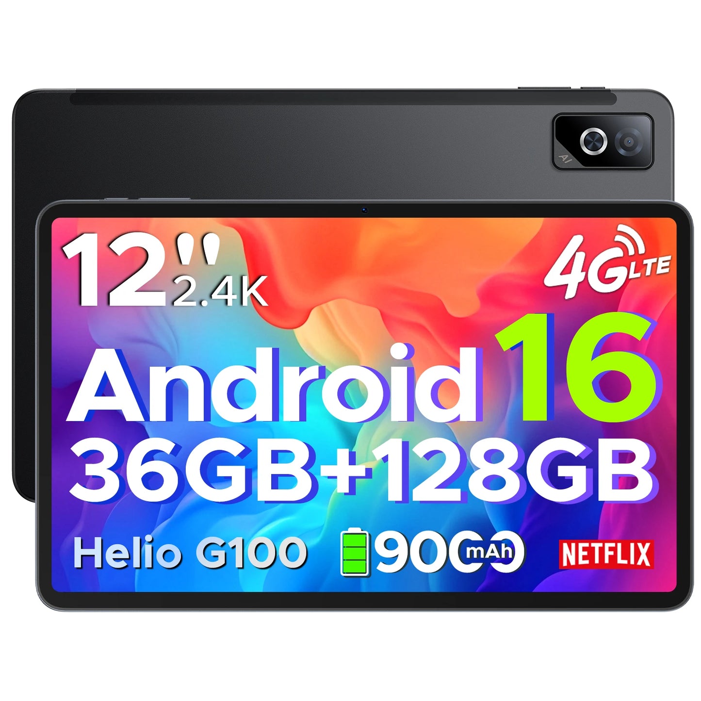 DOOGEE Tab G6 Pro Ultra Dünnes Metallgehäuse - 9000mAh, 8GB Ram, 128GB ROM