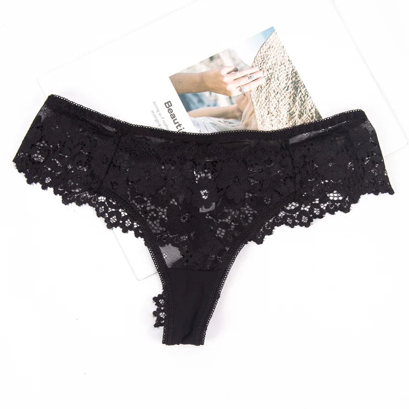 New Women elegant Lace Panties Underwear Female Low-Rise Culottes Femme Bragas Mujer Cotton Crotch Breathable Lace Lingerie Panty