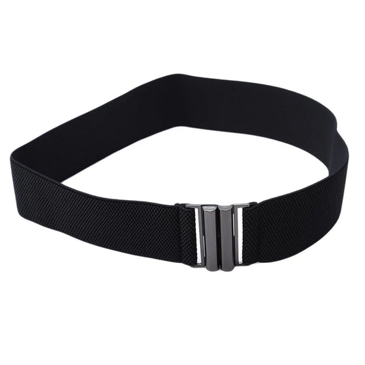 Women Elastic Belt Simple Solid Color Down Coat Waist Belts Female High Quality Elegant Lady Buckle Cummerbands Waistband Corset