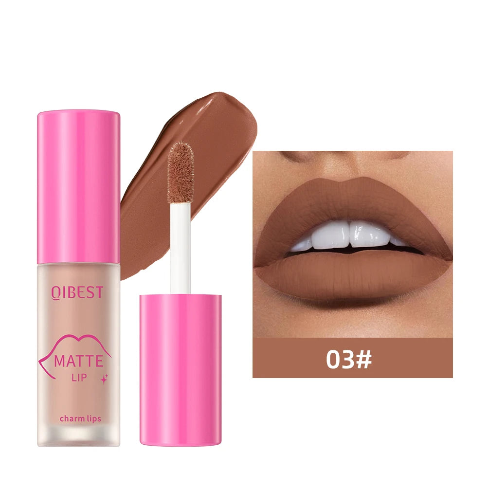 QiBest Matte Lipgloss Waterproof - 8 Farben 5ml Langanhaltend