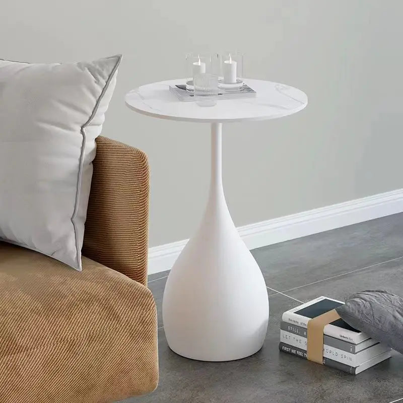 Simple Modern Tea Coffee Table Living Room Household Round Balcony Coffee Table Combination Creative Apartment Sofa Side Table