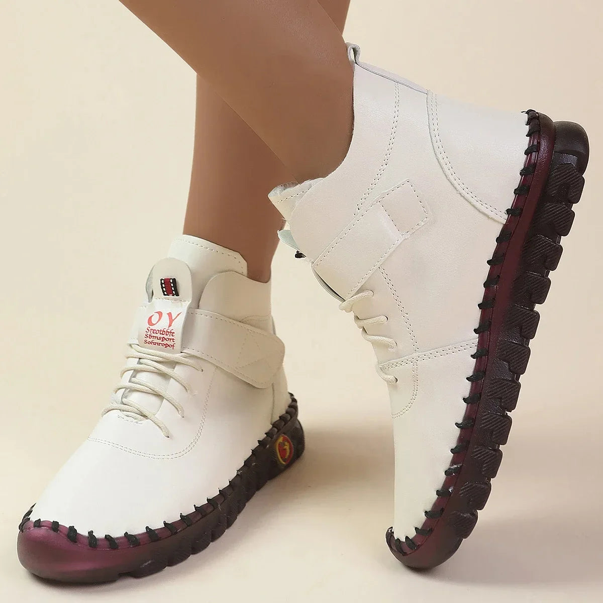 Ghete de iarnă cu căptușeală de blană Maogu - Mărimi 36-41 Impermeabile Toc până la gleznă 1-3 cm