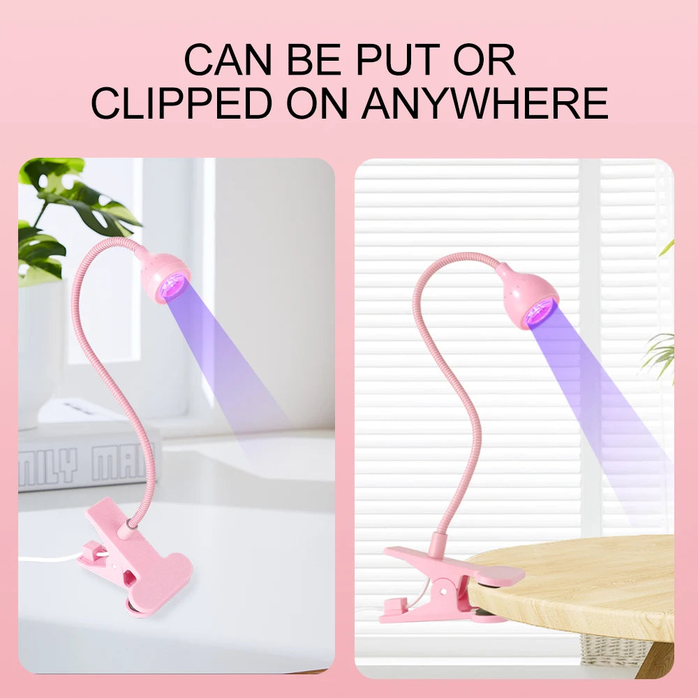 Nagel-Lampe 2025: Limegirl Nail LED UV Lamp Drying Gel Nails Polish - Clip-On Flexible Desk Mini Portable USB Nail Dryer Manicure Salon Collection