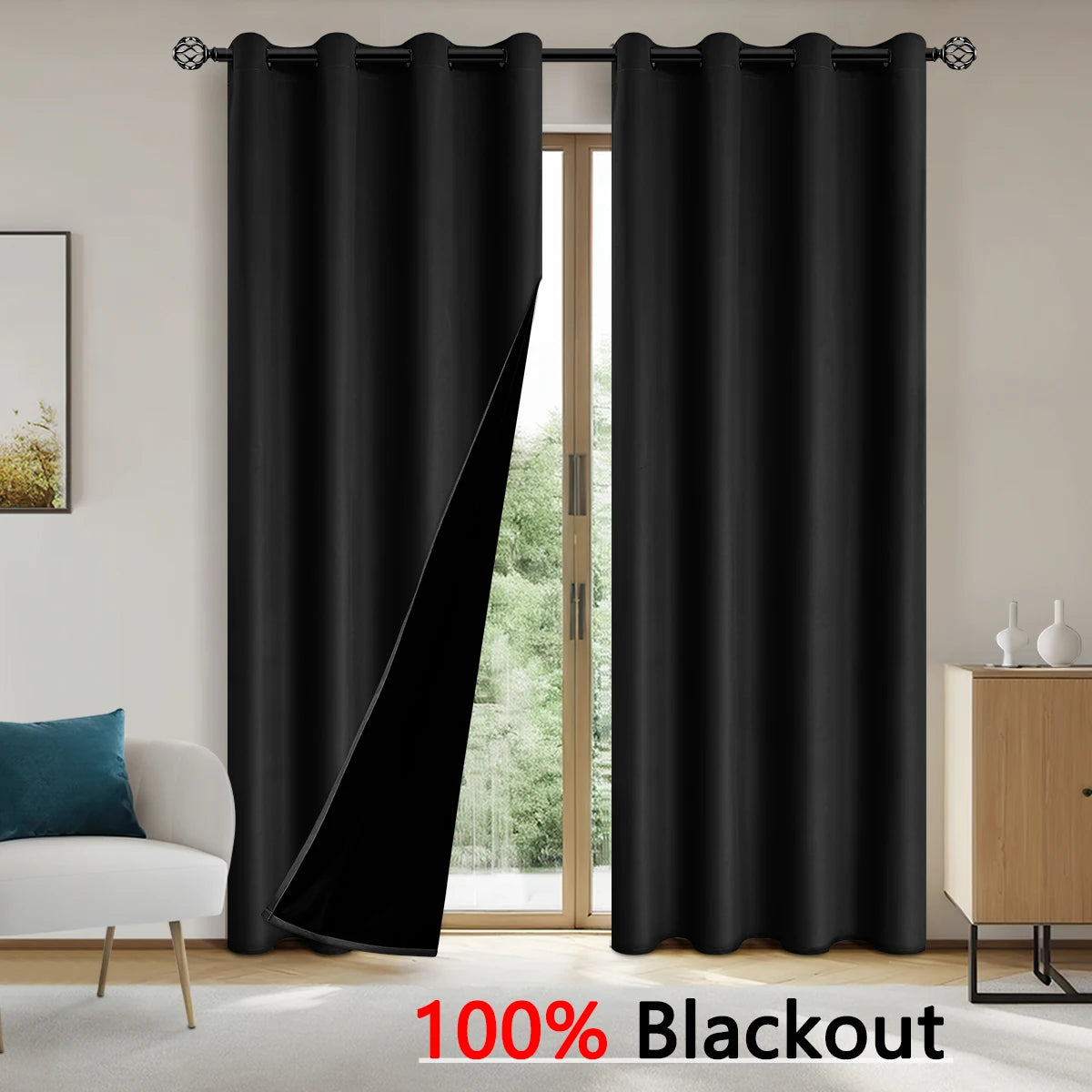 ZhejiangChoice Vorhang Einfarbig - Blackout 140x260