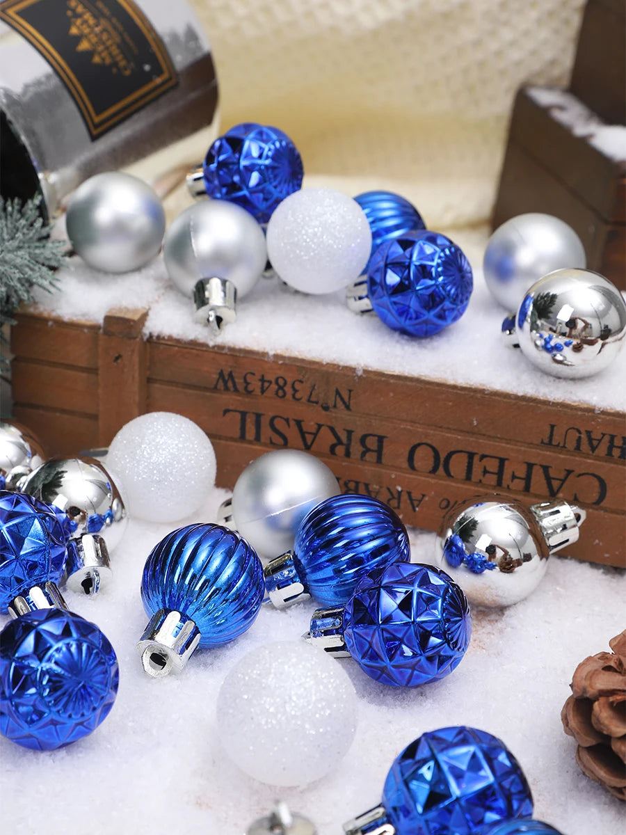 3CM Weihnachtskugeln Glänzend - Ø3 cm, 30 Stück, Weihnachtsdeko