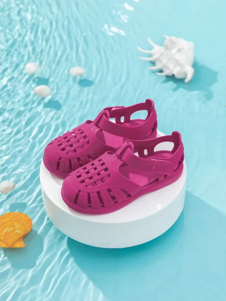 Hochwertige Kinder Strand Schuhe Meer Sommer 2025 - Mädchen Sandalen Baby Weich Rutschfest - Prinzessin Jelly Schuhe Jungen Römische Flip-Flops