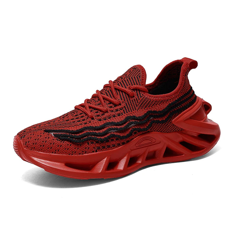 Herren Sneakers Leicht Laufschuhe Atmungsaktiv Mesh Komfortabel EVA Dick Sohle Rutschfest Tennis Walking Weiß Schuhe Für Männer