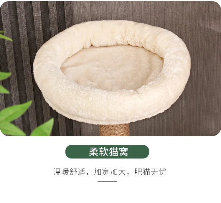 Großer Holz Katzenbaum Mit Raum Pod Multi-Level Katzen Turm & Kratzbäume Langlebig Katzen Möbel Für Indoor Katzen Katzen Spielzeug