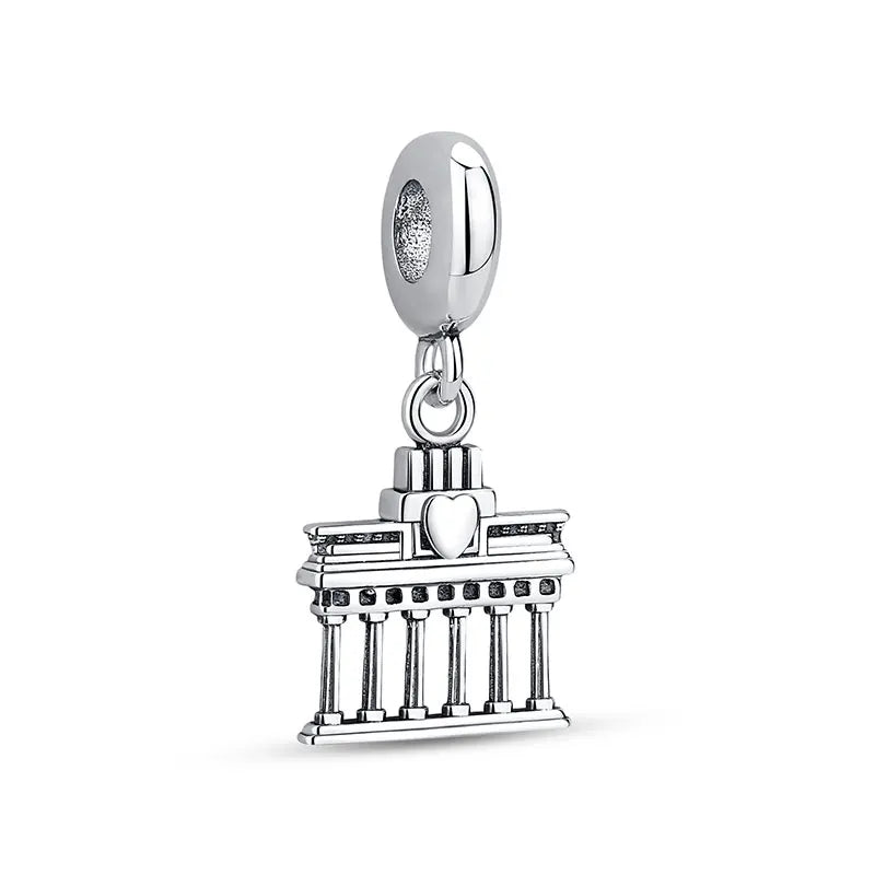 Originale 925 Sterling Silber Charms Liebe Reise London Bus Koffer Paris Perlen passen für Pan Armbänder Halsketten Frauen DIY Schmuck